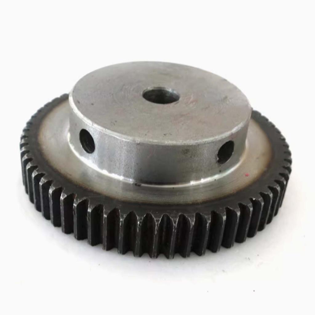 60 Teeth 1 Module 45# Steel Gear, DIY Metal Gear Spur Gear Top Screw Hole Toy Car Motor Gearbox