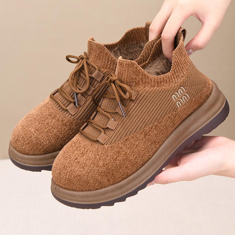 Shoes women's winter snow boots cotton boots women's cotton shoes new thick-soled warm middle-aged mother shoes