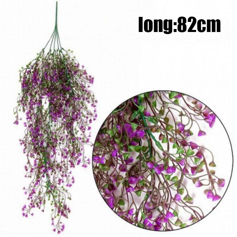 80CM Artificial Admiralty Willow Wall Hanging Plant Fake Vine Artificial Hanging Plant Home Garden Wall Decoration Fake Flowers