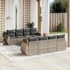 VidaXL Garden Lounge Set with Cushions 9 Pcs, Patio Sofas, Patio Furniture Set, Outdoor Furniture, Grey 3224926