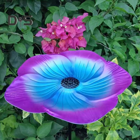 Vogelbad mit Metallpfahl, einfache Installation, wetterbeständig, höhenverstellbar, für den Außenbereich, Vogelfutterständer, Dekoration