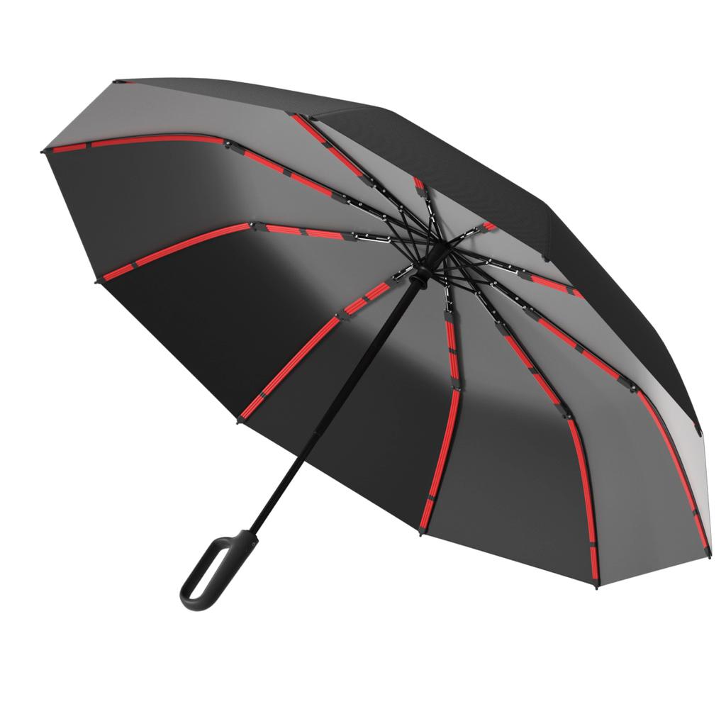 1 Handle Fully Automatic Folding Umbrella with Buckle, Easy to Carry Larger, Thicker and Sturdy. Suitable for Men and Women, Portable and Windproof