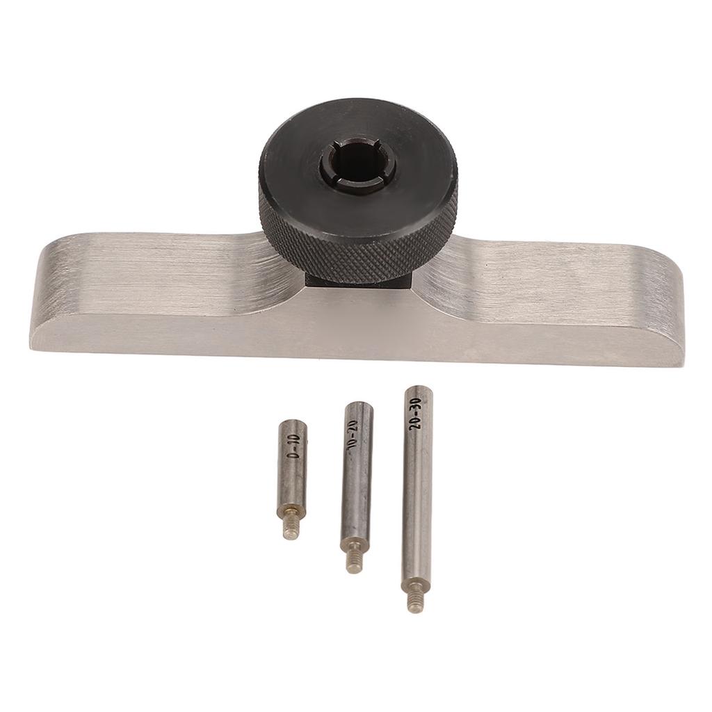 Depth Dial Indicator Base Hardened Stainless Steel Depth Micrometer Stand with 3 Pcs Extension Rods 103x17mm 4.1x0.7in