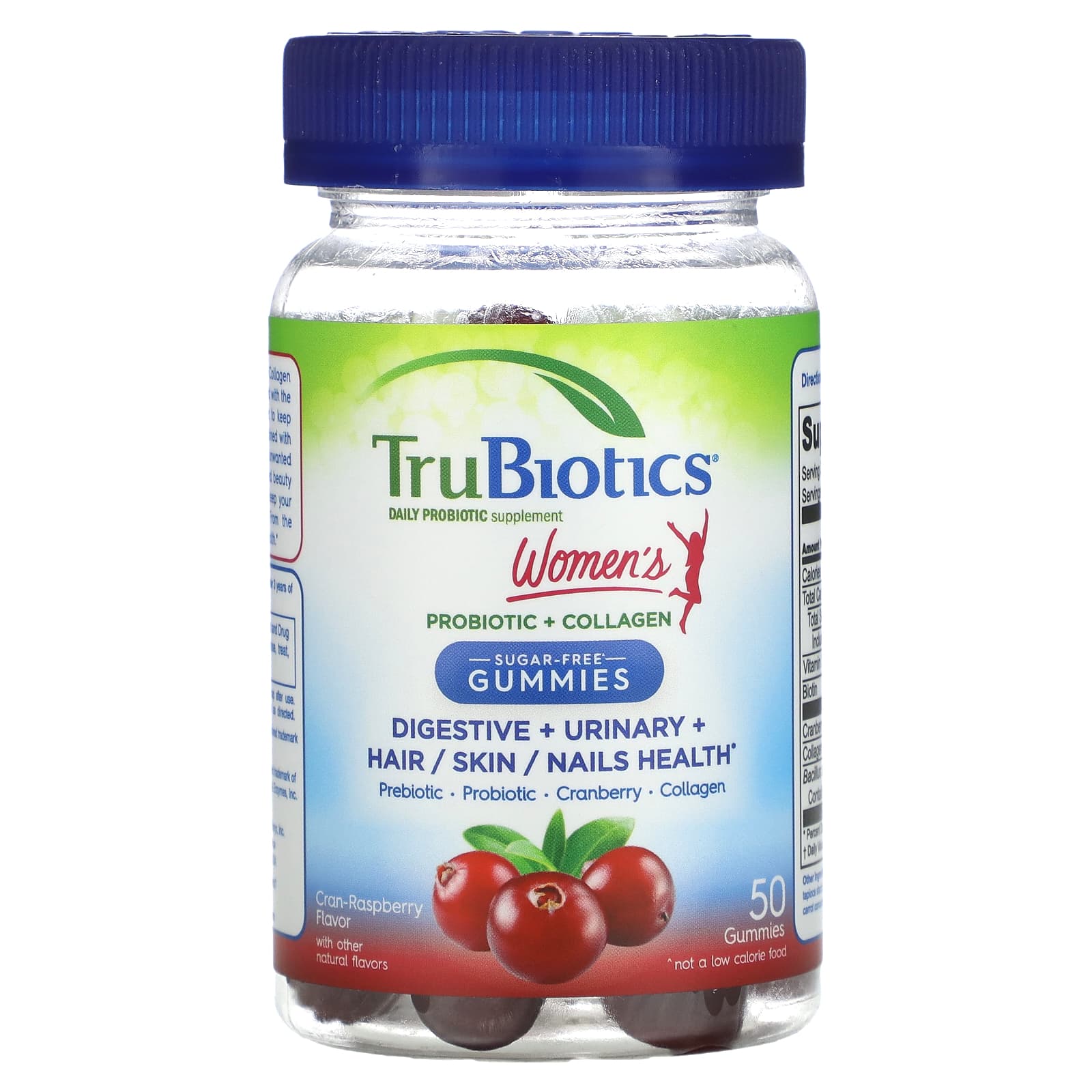 

Women s Probiotic + Collagen Gummies, Cran-Raspberry Flavor, 50 Gummies