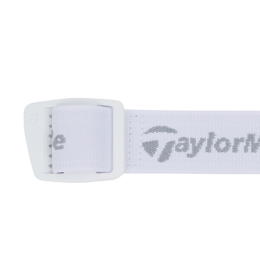 TaylorMade M TM Logo Tape Belt, White, Free Size, 24SS, TL348