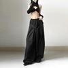 Fashion Ins Sexy Special-Interest Design Dark Wide-Leg Pants