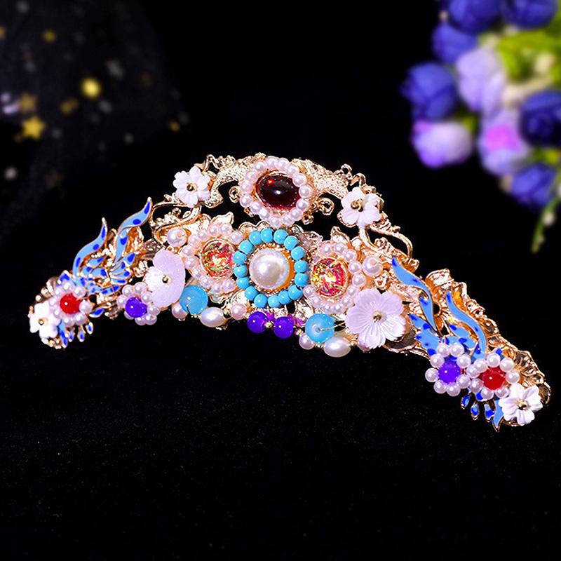 Antique Hair Crown Hair Ornaments Ancient Costume Headdress Chinese Hanfu Hair Accessories Hairstyle Design Tool