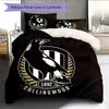 Magpies de Collingwood Set de Colcha con Patrón Decoración del Hogar Regalo (1 funda nórdica + 2 fundas de almohada sin relleno.)