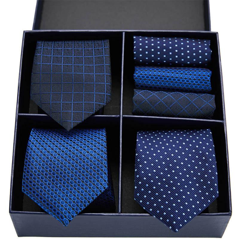 Men'S Formal Tie Bow Tie Pocket Towel 7-Piece Suit High-End Suit Small Square Scarf Retro Pattern Groom Wedding