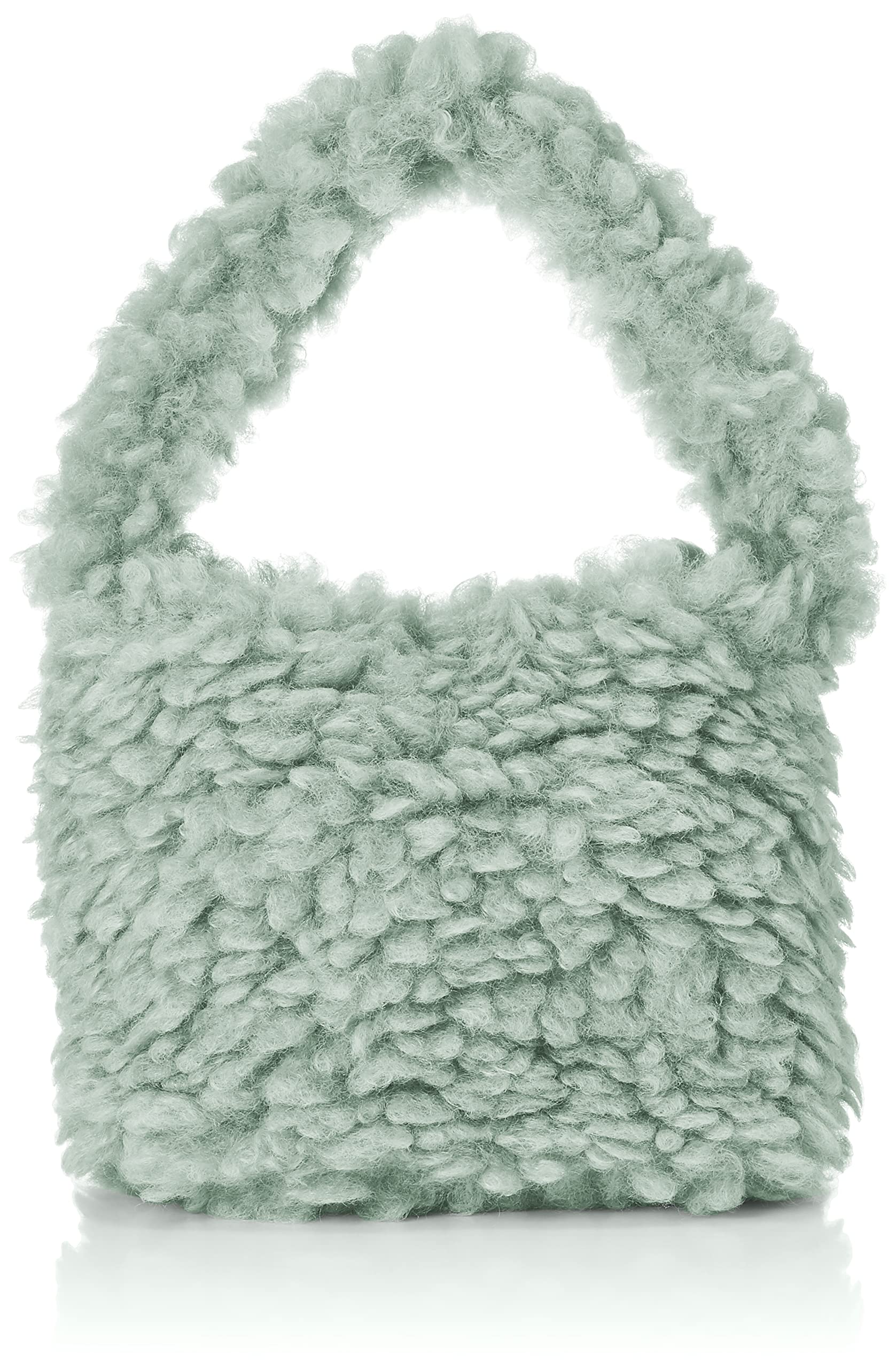 

[TOPKAPI] Women s Fluffy Faux Fur Mini Bag, 503251001122, Mint Green, Free Size