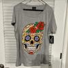 Sugar Skull Graphic T-shirt Tee 2XL Junior Plus