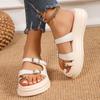 Fashion Thick Bottom Sandal Slippers Summer Outside Wear Fashion 2025 New Clip Toe Metal Buckle Flip Flops Casual Flat Bottom Slides