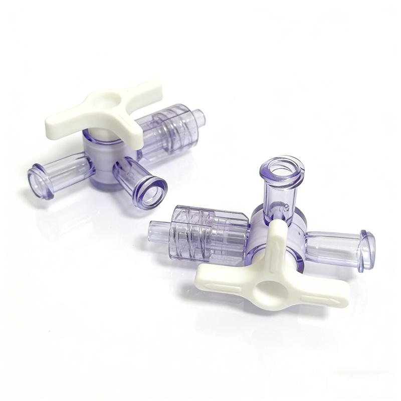 10PCS Plastic Three Way Valve Flow Control Luer Stopcock Valve for Medical Equipment
