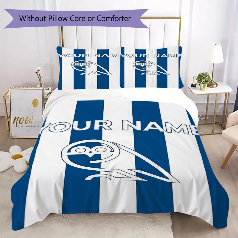 Custom Name Sheffield Wednesday Bedding,Quilt Set Quilt Cover Pillowcase Home Birthday Gift(1 * Duvet Cover + 2 * Pillowcase, Without Core)_xia
