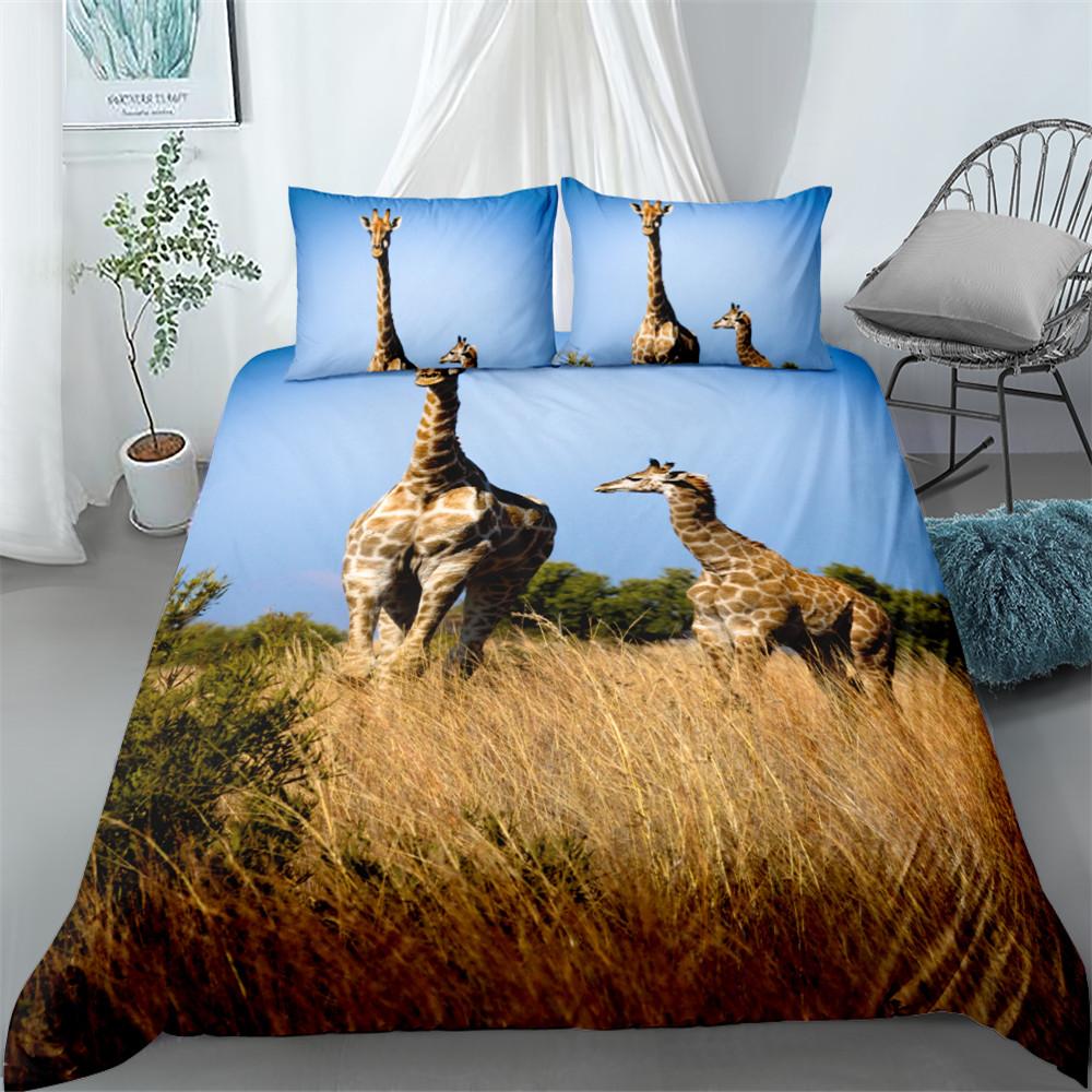 3D Giant Tiger Bedding Set King Queen Twin Single Size Duvet Cover Pillow Cases Bed Linen Set