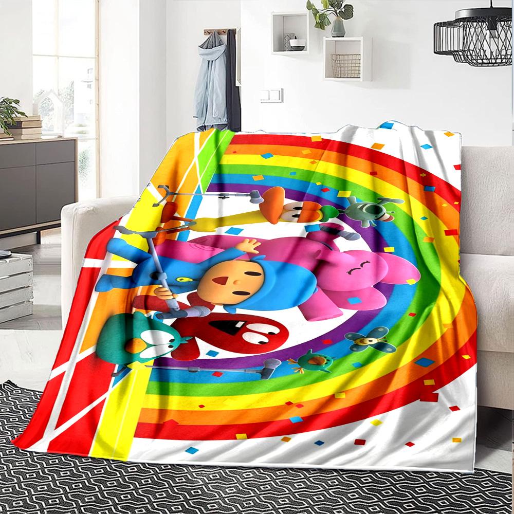 Pocoyo Blanket Durable Comfort Perfect for Seaside Livingroom Chair Four Seasons Universal Modern Style Perfect Gift for Relatives and Friends