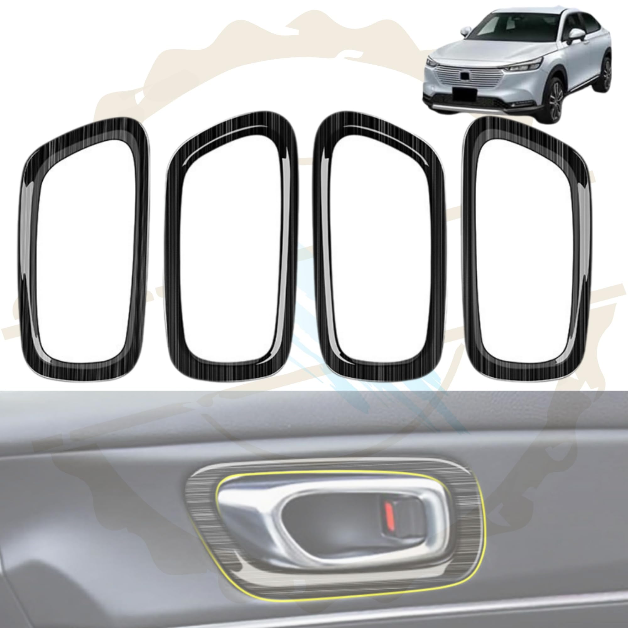 

DodoxDIY Compatible New Vezel RV Series Rv3 Rv4 Rv5 Rv6 Parts Accessories Inner Door Stainless steel alloy чёрный