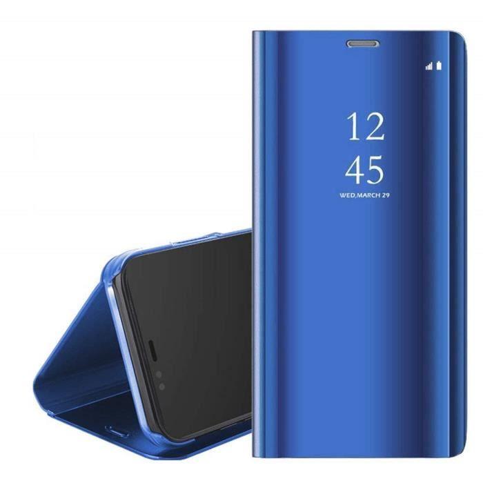 Coque Rabat Miroir Bleu pour Samsung Galaxy S20 PLUS - Coque Housse Etui Case Protection Clear View Phonillico®
