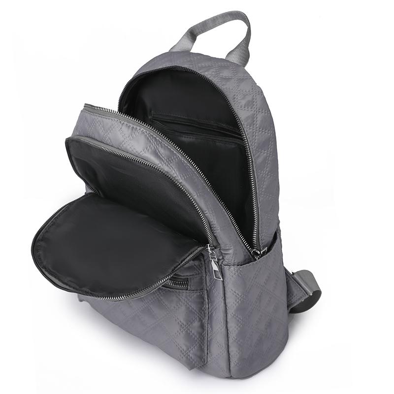 Dámský batoh, velkokapacitní ležérní cestovní taška, jednoduchá jednobarevná taška přes rameno, vysoce kvalitní nylonová tkanina