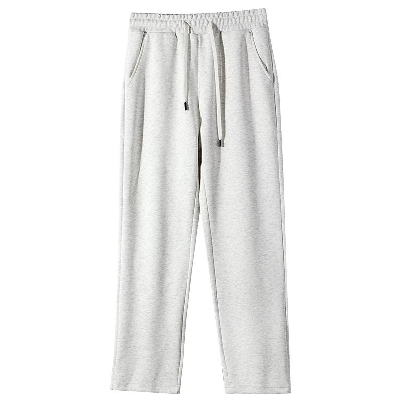Men's Spring/Fall Oversized Athletic Pants - Loose-Fit Casual Straight-Leg Solid Color Trousers