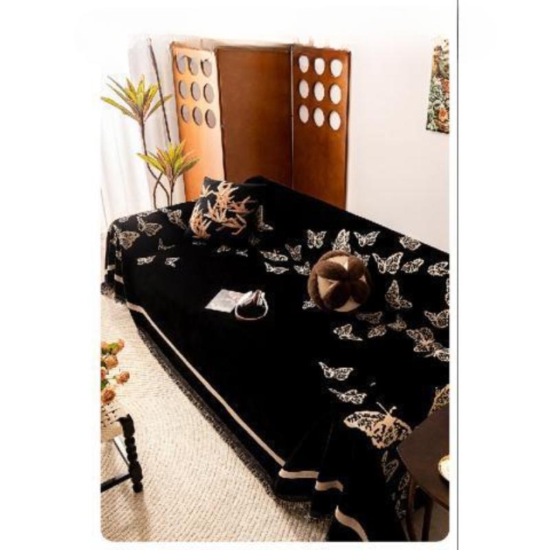 Neues doppelseitiges Sofabezugtuch für alle Jahreszeiten, Chenille-Sofaüberwurf in einem Stück gelegt, Sofa mit vollständiger Abdeckung freigegeben