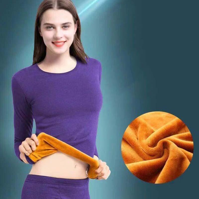 Vysoce kvalitní termoprádlo z jehněčí vlny Dámská dvoudílná sada polstrovaných a zesílených podzimních kalhot Spodní košile Oblek Zeštíhlení postavy