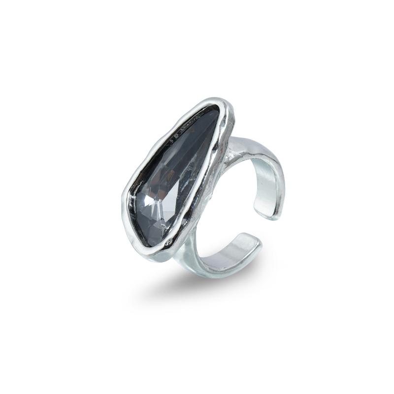 Minimalist Rhinestone Open Ring For Women Korean Fashion Geometry Adjustable Knuckle Ring Party Jewelry Lady Gift