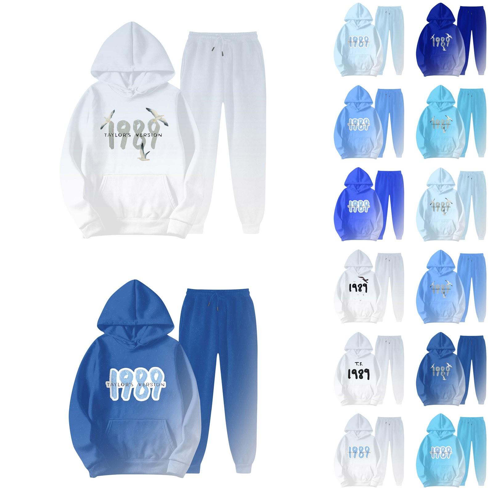 

Мужская и женская толстовка с длинным рукавом и круглым вырезом с принтом + брючный костюм S бежевый