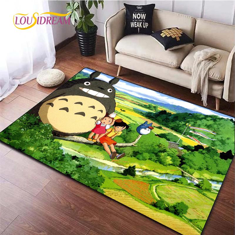 Cute Cartoon Anime Carpet for Living Room Bedroom Rug Kitchen Kids Unslip Floor Mat Birthday Gift Photography Props Tintines Rug