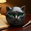Yousheng Schwarze Katze Stein Marmor Textur Katzenkopf Skulptur Handgeschnitzt Heilsteine Andenken Geschenk für Katzenliebhaber Frauen Männer