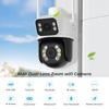 EU Plug 8MP PTZ Wifi Camera Outdoor Night Vision Dual Screen Human Detection 4MP Security Protection CCTV Surveillance IP Camera