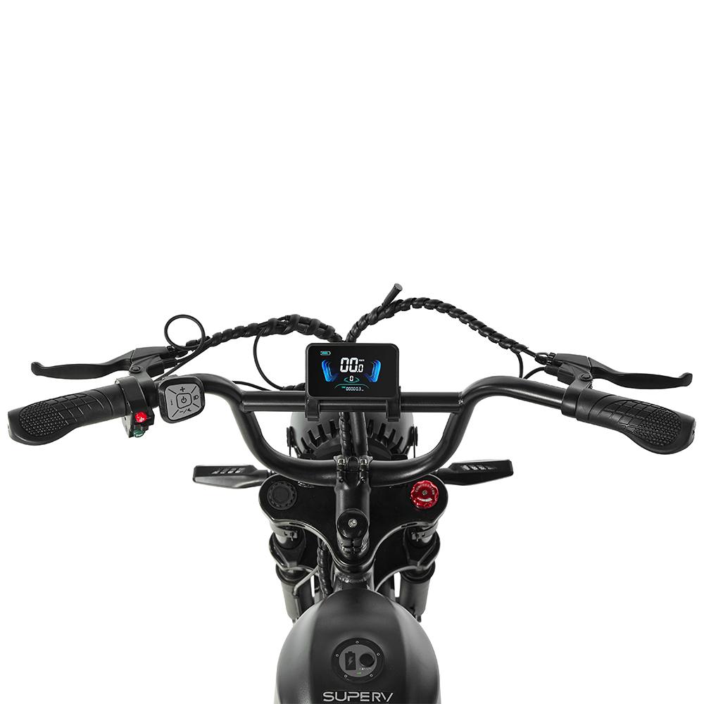 Electric Bike Pixar Super 500W Motor 30AH Max Range 100KM Top Speed 25Km/h Load 120KG 20"x4.0" Black