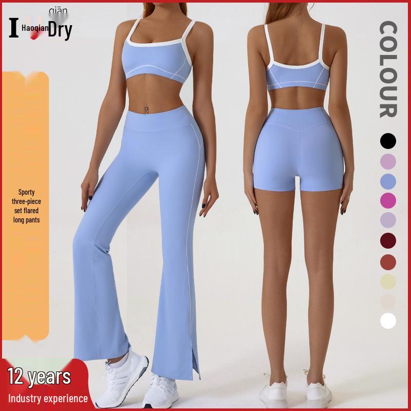 Women's Slim Fit Color Block Yoga Suit - Naked Feeling Outdoor Sportswear Set