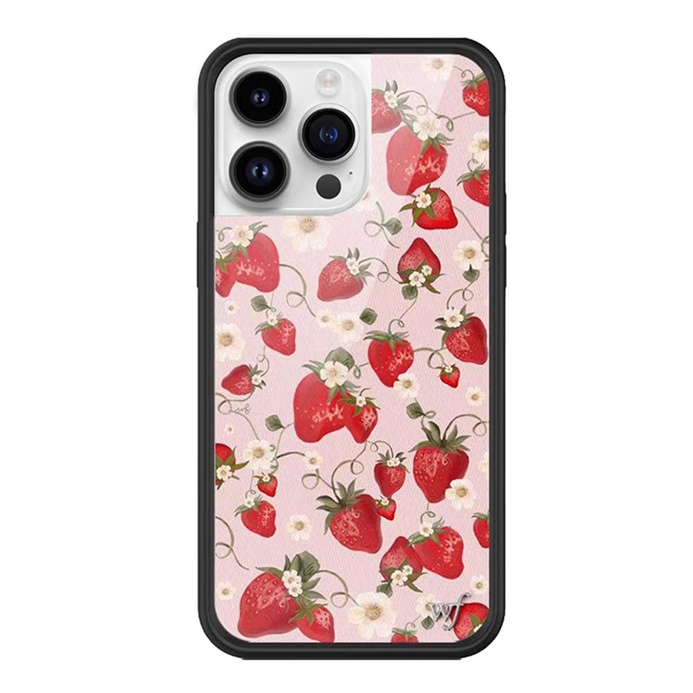 Wildflower New Strawberry Lamb Phone Case for iPhone 12 13 14 15 16 Plus 17 Pro Max 3D WF Cute Deer Pig Clean Cartoon cover case