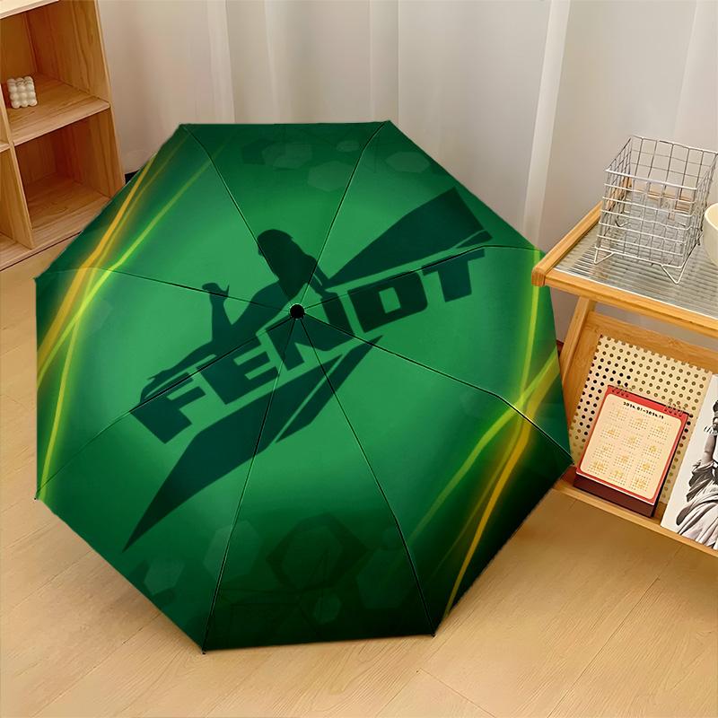 Fendt Print 8?Ribben Automatische Paraplu Windbestendig Lichtgewicht Opvouwbare Paraplu Voor Buitenreizen