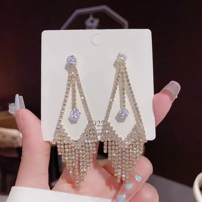 S925 Silver Tassel Earrings - 2025 Light Luxury, High-End Design for Women