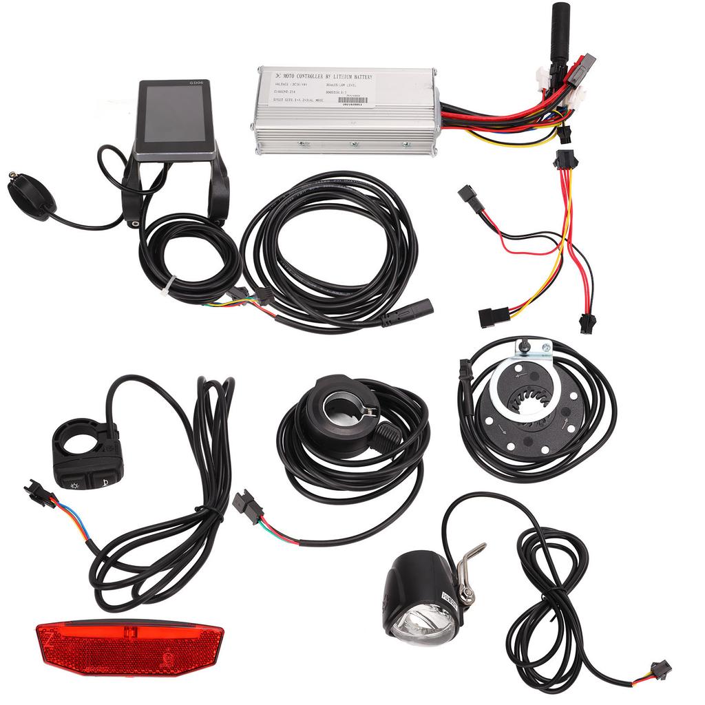 25A Electric Bike Motor Controller Set with GD06 Meter Lights Switch Brushless Motor Controller LCD