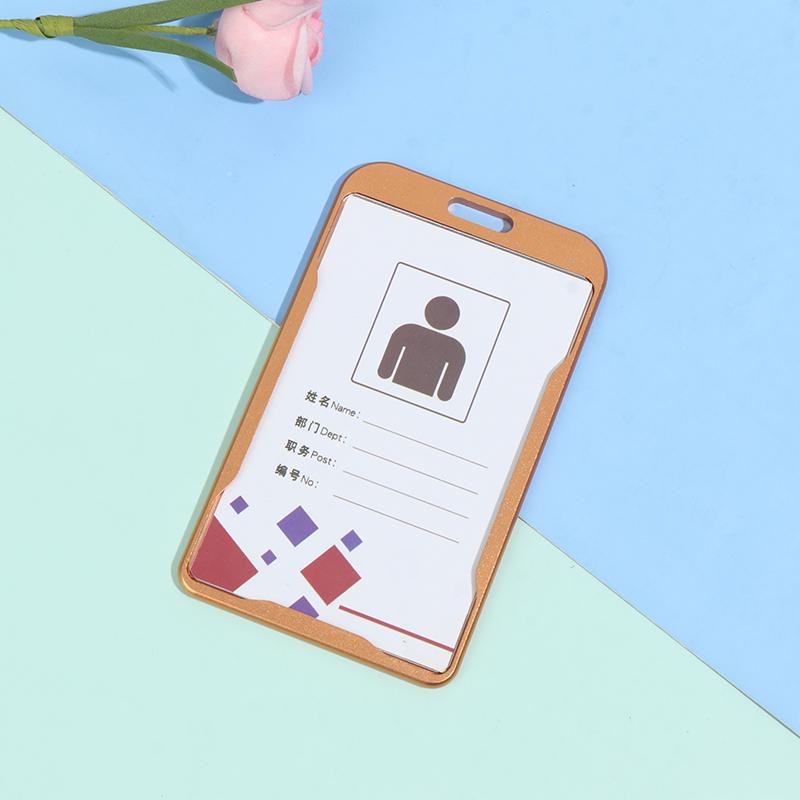 Metal Id Badge Card Holder Business Pass Tag Holder Office Supplies Card Holder