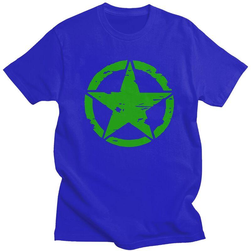 Custom Mens US Tactical Military Star T Shirts ShortSleeve Cotton Tshirts Streetwear Tshirt Casual Tee Loose Fit Clothes
