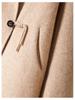 2025 Women's Mid-Length Wool Coat with Stand-Up Collar - Double-Faced Cashmere for Autumn/Winter