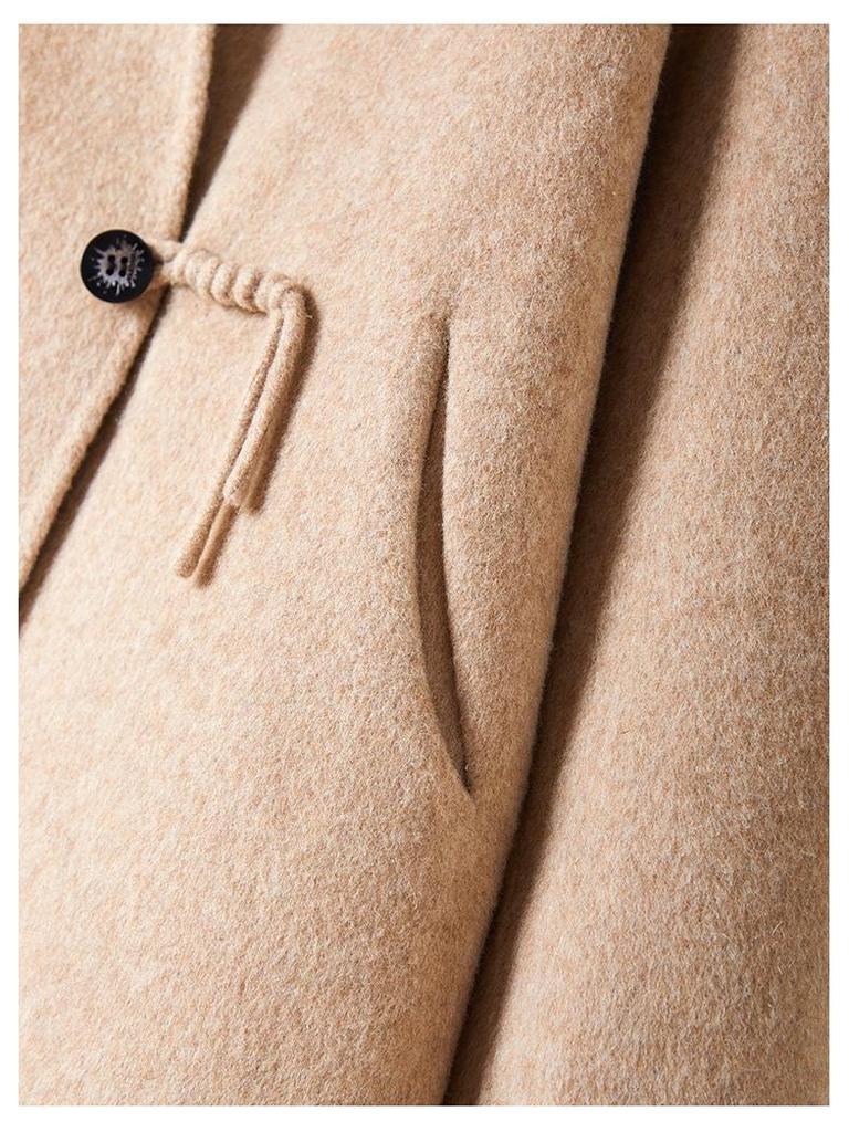 2025 Women's Mid-Length Wool Coat with Stand-Up Collar - Double-Faced Cashmere for Autumn/Winter