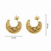 Gold Spherical Stud Earrings - Fashionable, High-End Stainless Steel Jewelry for a Chic Look