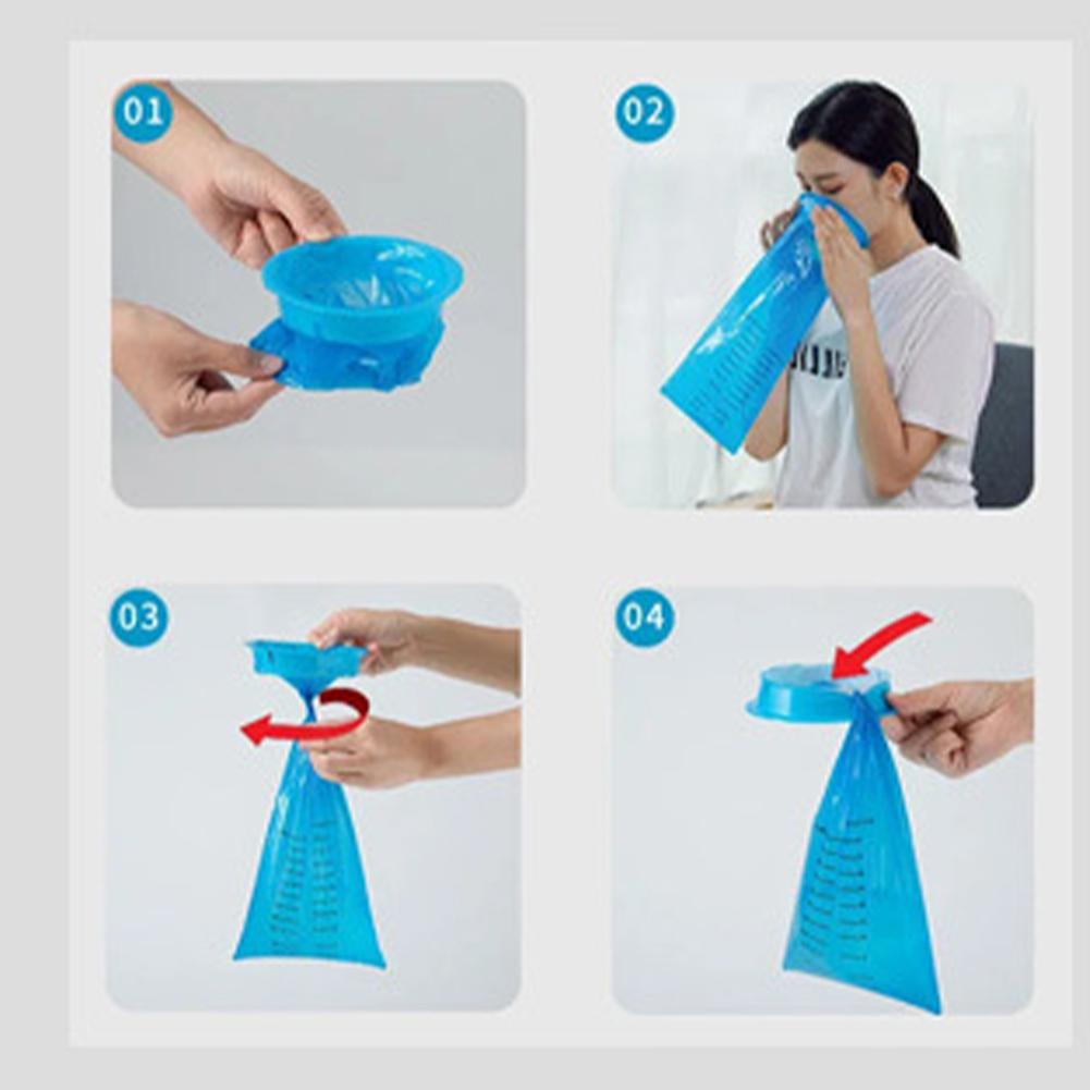 10-50Pcs Disposable Airplane Motion Sickness Nausea Vomit Cleaning Bag Emesis Bag Portable Nausea Bags Sickness Barf Bag