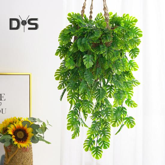 Medoc Fake Vine Fadeless Rezistent la uzură Simulare realistă de suspendare pe perete Monstera