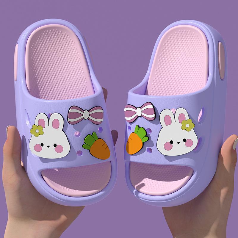 Summer Children's Cartoon Slippers for Boys and Girls, Non-slip Soft-soled Home Indoor and Outdoor Wear Kids' Slide Sandals