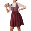 Kostým na pivní festival Bavorský dámský vystupovací kostým Jednobarevné šaty se čtvercovým výstřihem