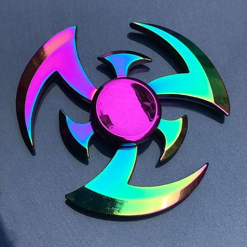 Rotary Spinner Fingertip Toy Interactive Anxiety Relief High Speed Spinner Novelty Sensory Toy for Autism Child Dropship