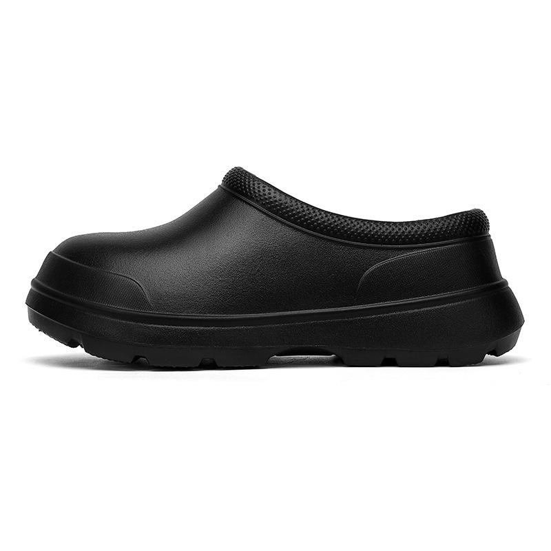 Breathable Waterproof Kitchen Shoes - Comfortable Oil-Proof Work Shoes for Men & Women, Black