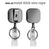 Retractable Lock Heavy-Duty Keychain with Smooth Retractable Reel Mechanism Adjustable Wire Rope Length Belt Clip