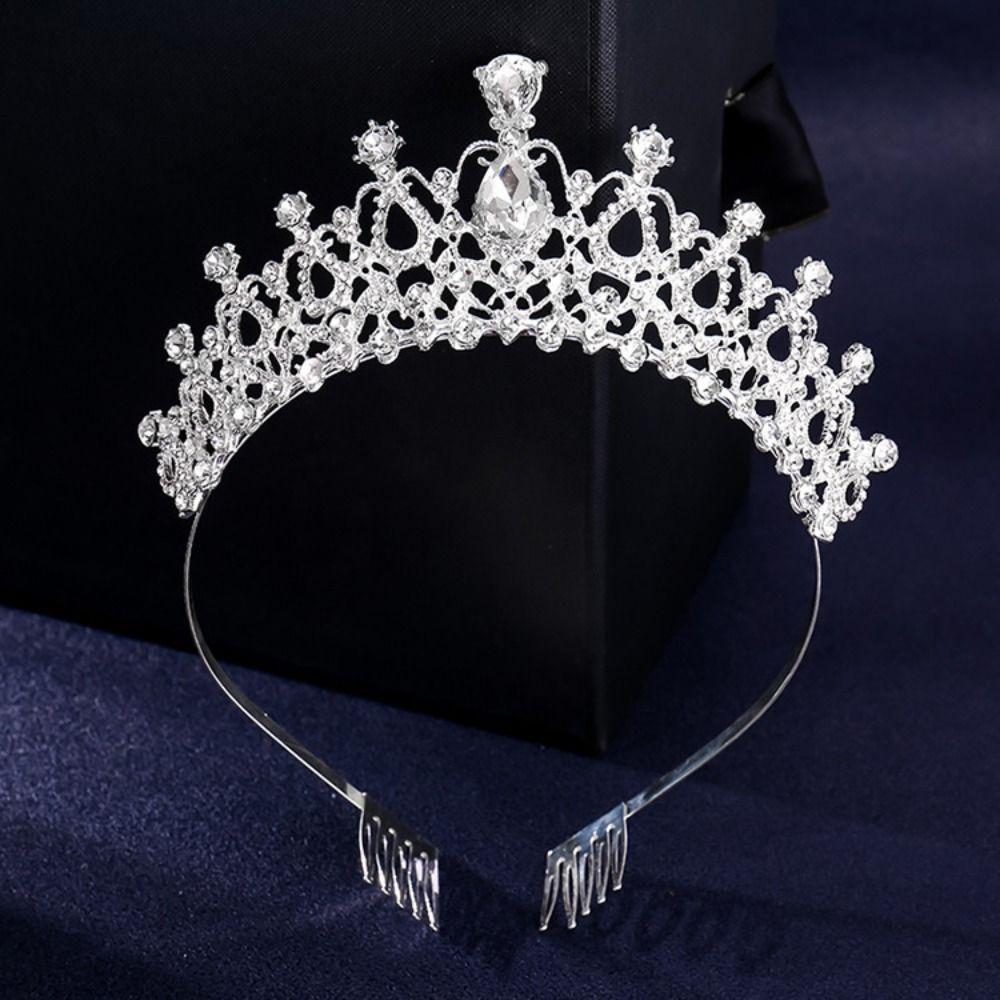 Queen Baroque Princess Vintage Crystal Crown Bride Crown Wedding Hair Accessories Rhinestone Tiara